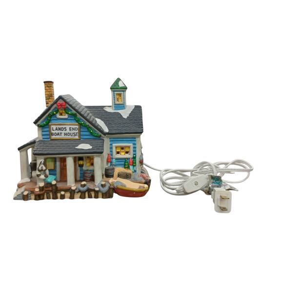 Dickens Collectables Lands End Boat House 1997 Vintage Towne Series #383-8745 - Picture 5 of 8